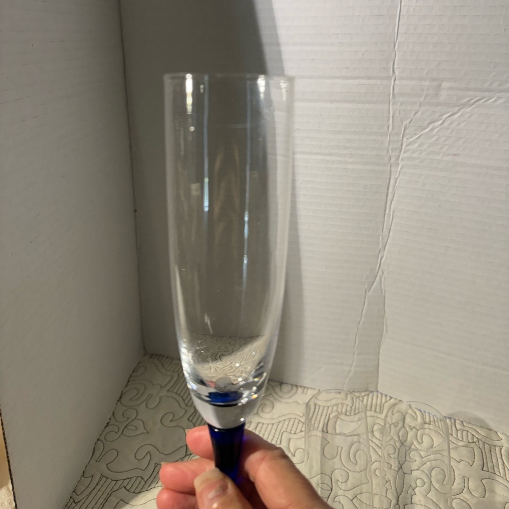 Handblown Fluted Champagne Glasses.